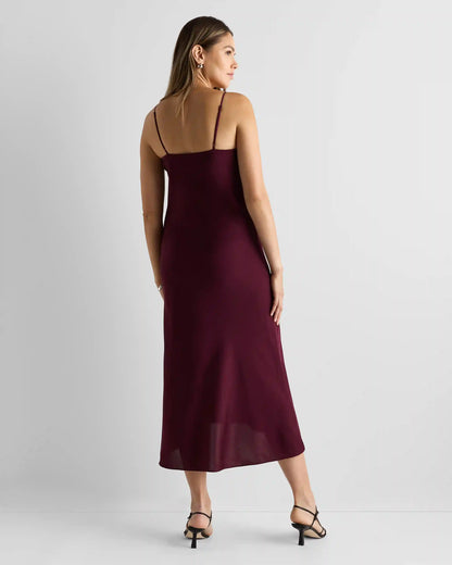 Washable Stretch Silk Maternity Slip Dress