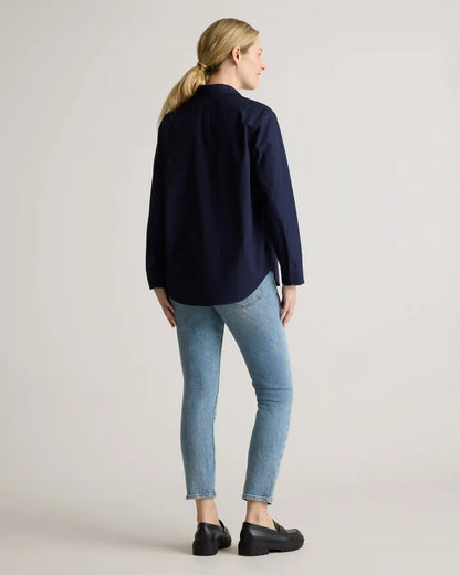 100% Organic Cotton Poplin Maternity Long Sleeve Shirt