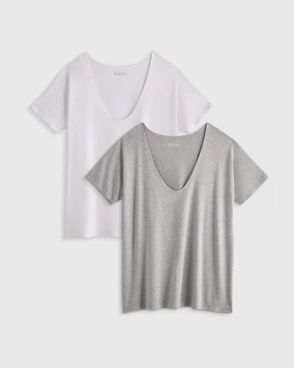 Bamboo Jersey Maternity Dolman Sleeve Tee (2-pack)
