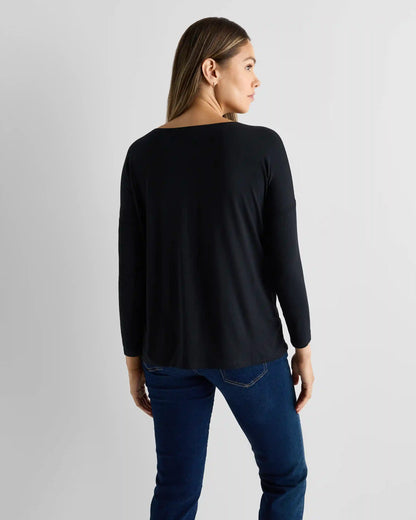 Bamboo Jersey Maternity Long Sleeve Tee (2-pack)