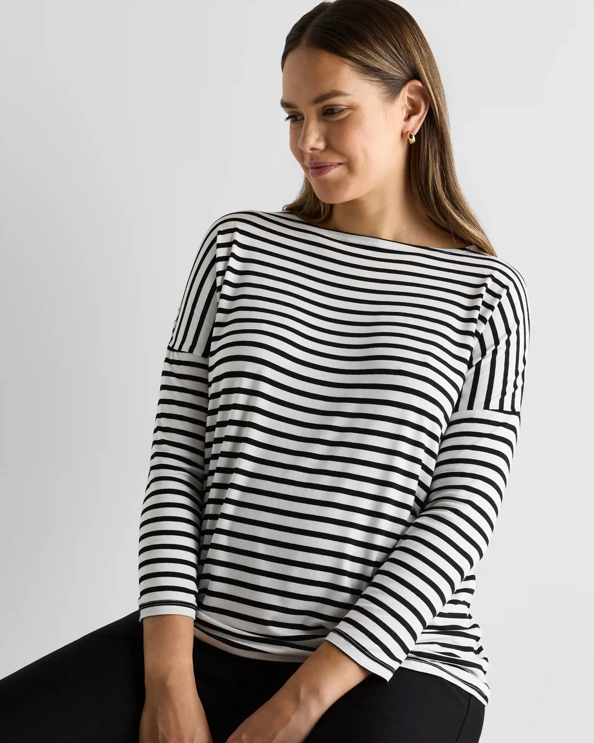 Bamboo Jersey Maternity Long Sleeve Tee (2-pack)