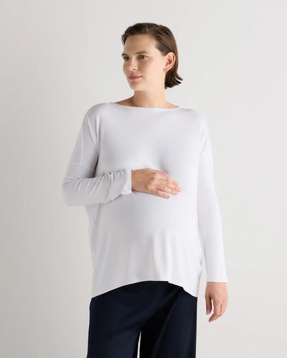 Bamboo Jersey Maternity Long Sleeve Tee (2-pack)