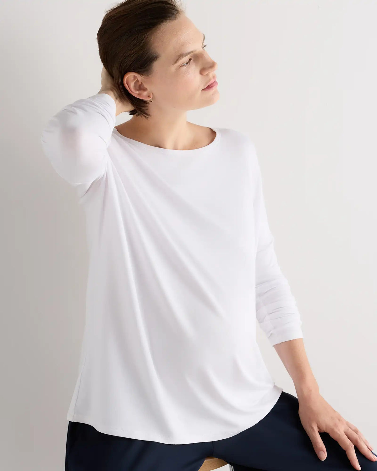 Bamboo Jersey Maternity Long Sleeve Tee (2-pack)