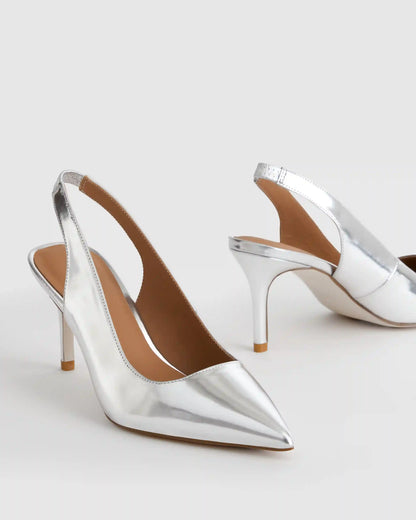 Italian Leather Slingback 75mm Heel