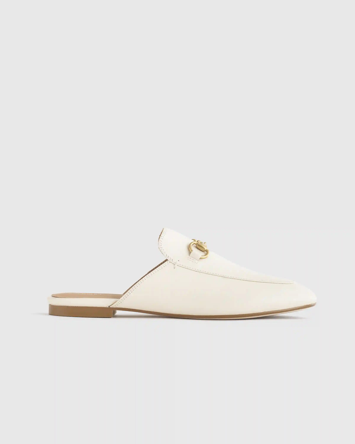 Italian Leather Horsebit Loafer Mule