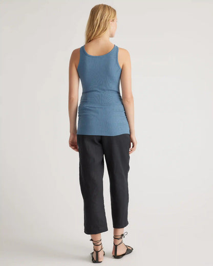 Bamboo Rib Maternity Scoop Neck Tank