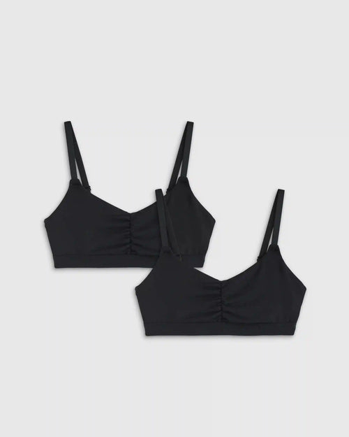 Micromodal Ruched Bralette (2-pack)