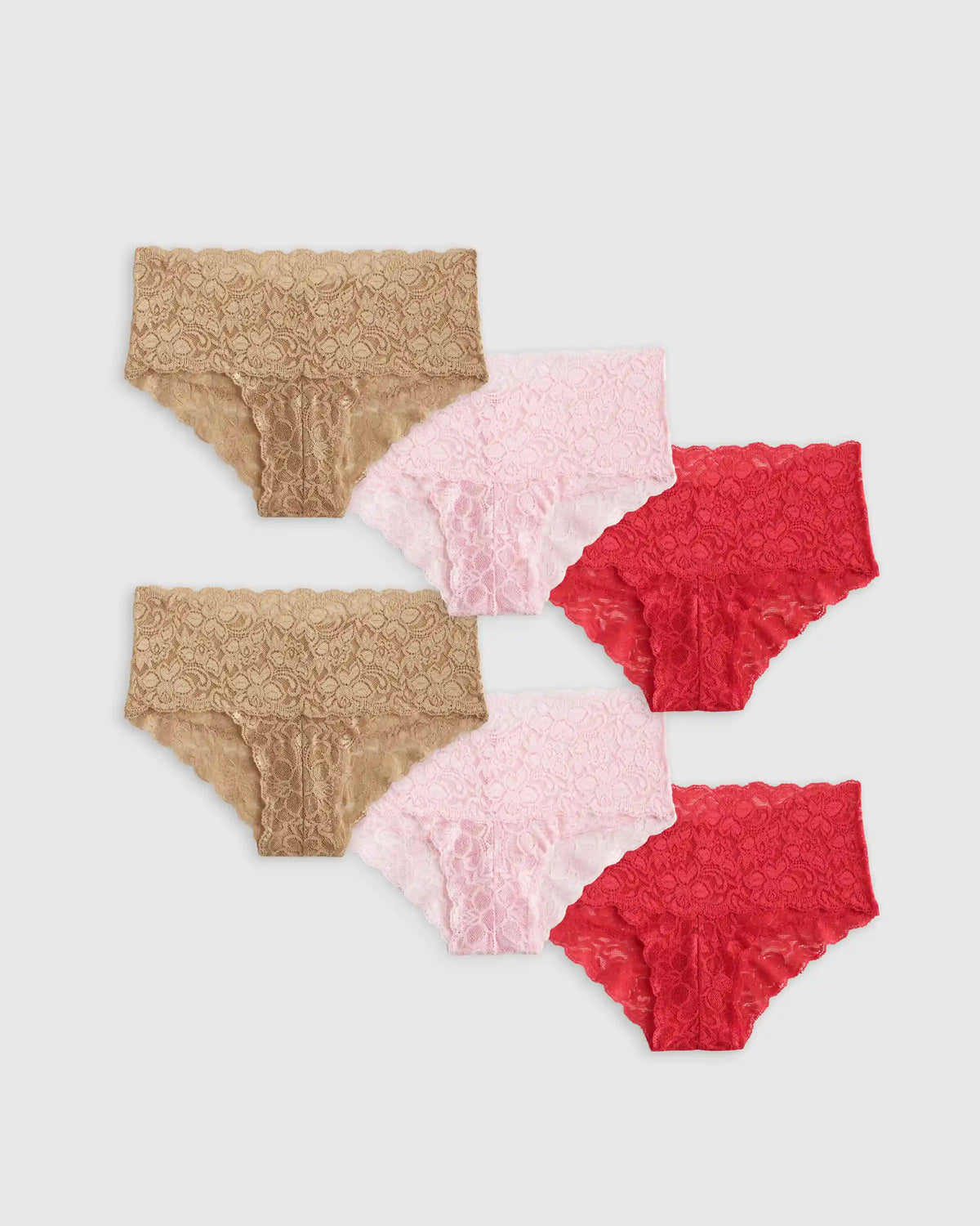 Stretch Lace Cheeky Brief (6-pack)