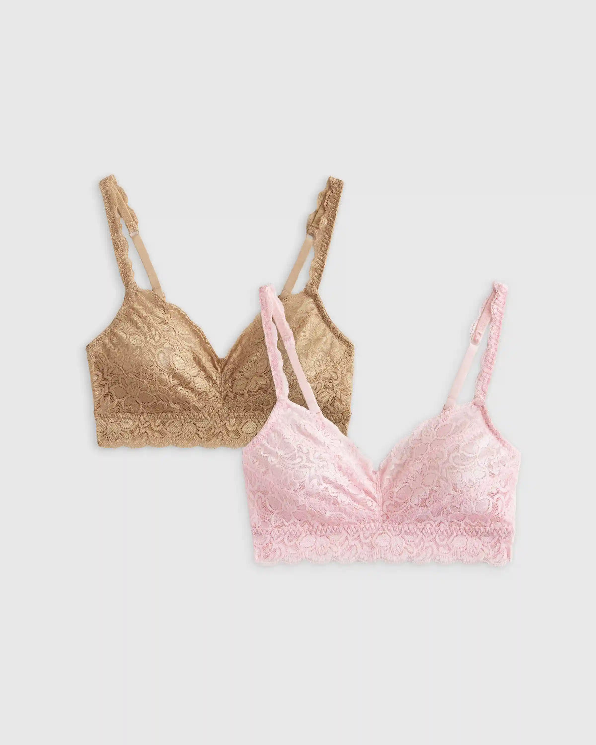 Stretch Lace Sweetheart Bralette (2-pack)