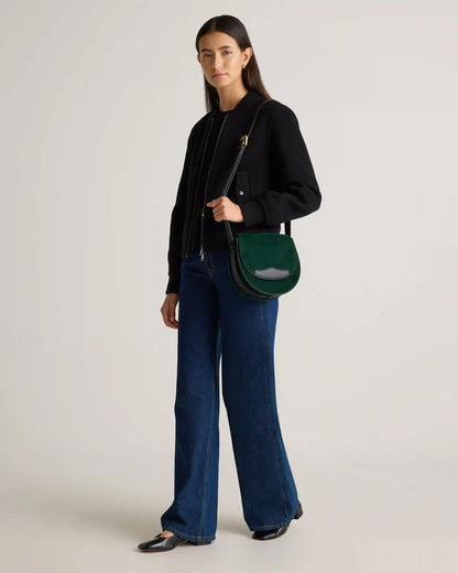 Italian Suede Saddle Bag
