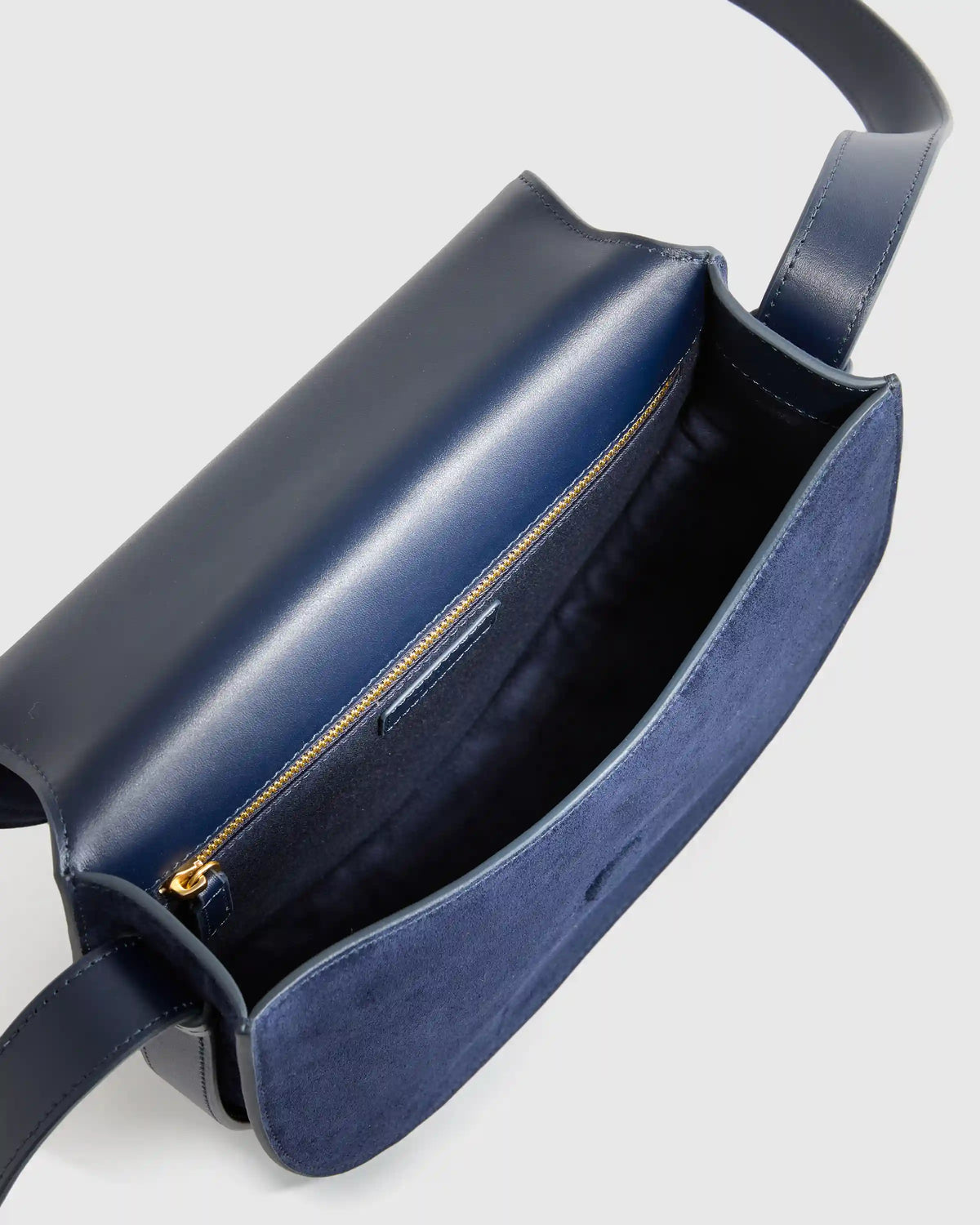 Italian Suede Saddle Bag