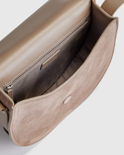 Italian Suede Saddle Bag