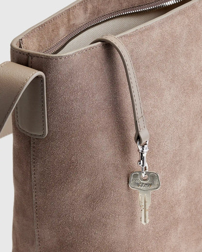 Italian Suede Bucket Crossbody
