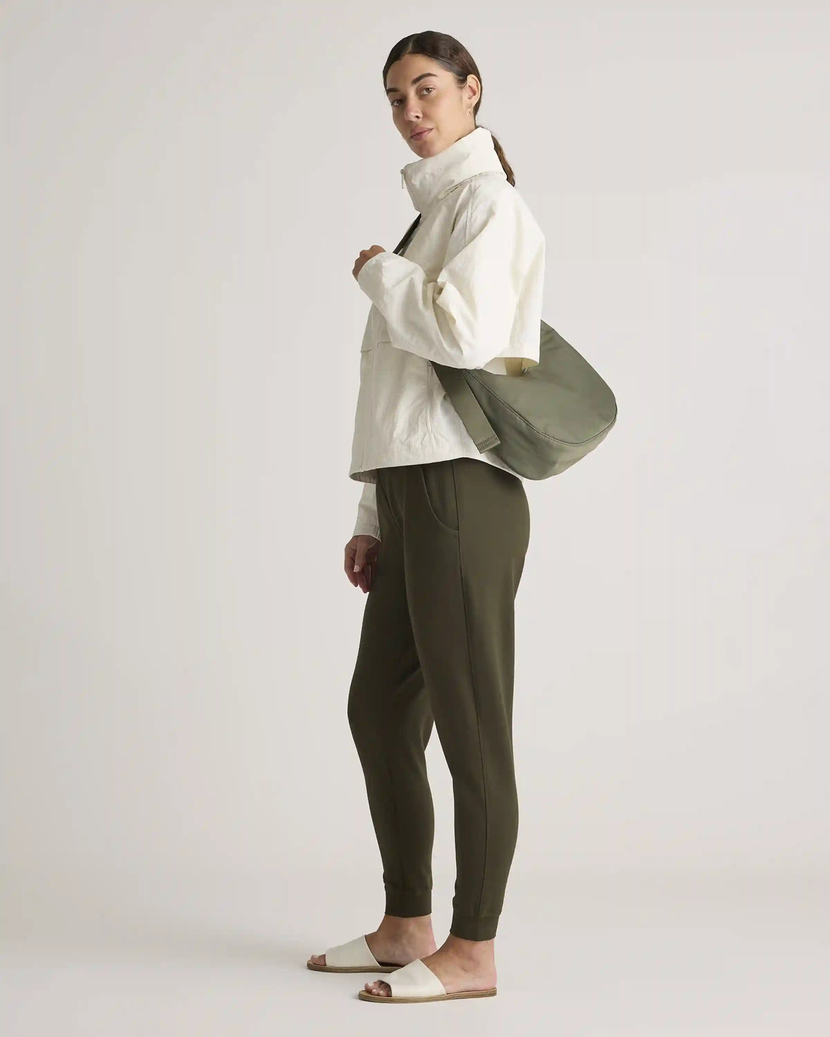Revive Nylon Crescent Shoulder Bag