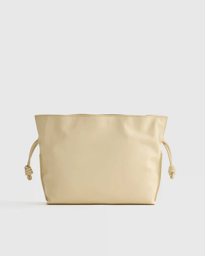 Italian Leather Drawstring Pouch Crossbody