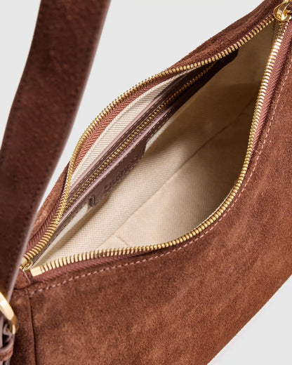 Sutton Suede Small Shoulder Bag