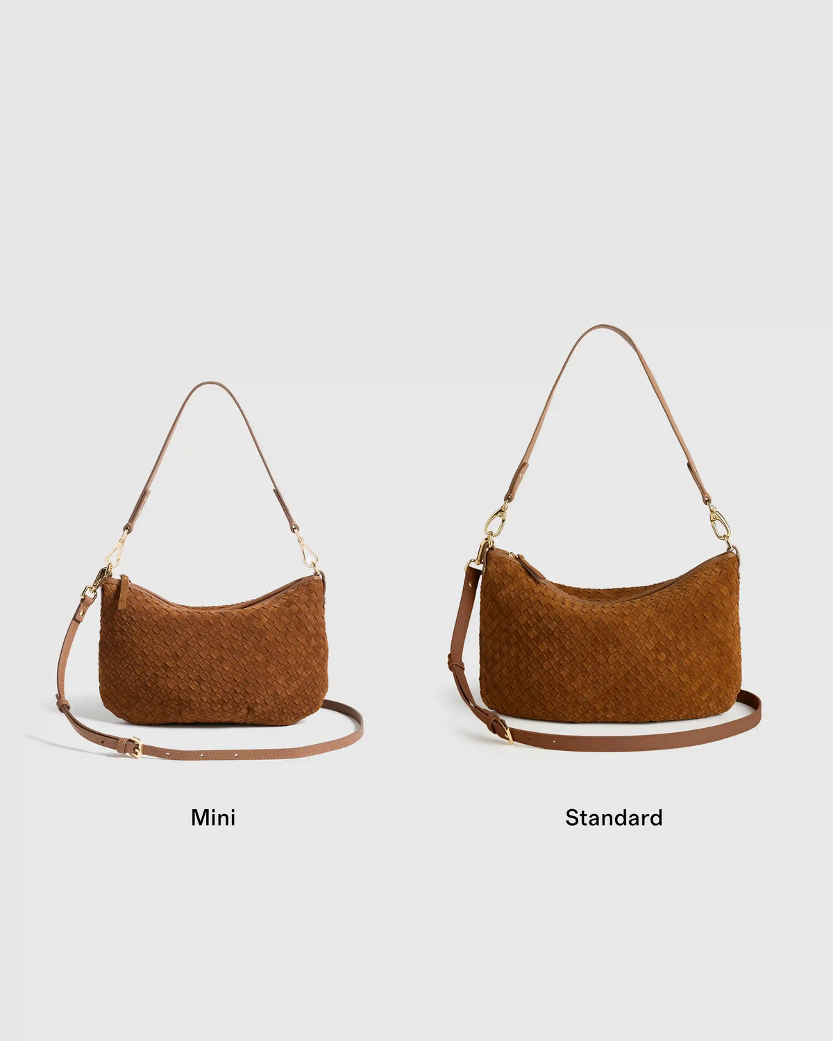 Sloane Suede Handwoven Mini Shoulder Bag