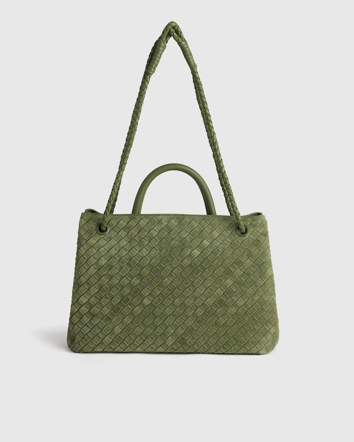 Romy Suede Handwoven Satchel