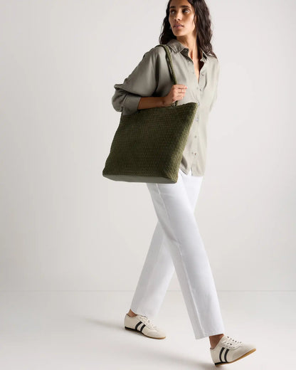 Siena Suede Handwoven Tote