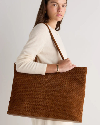 Siena Suede Handwoven Tote