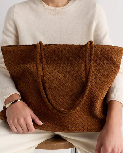 Siena Suede Handwoven Tote