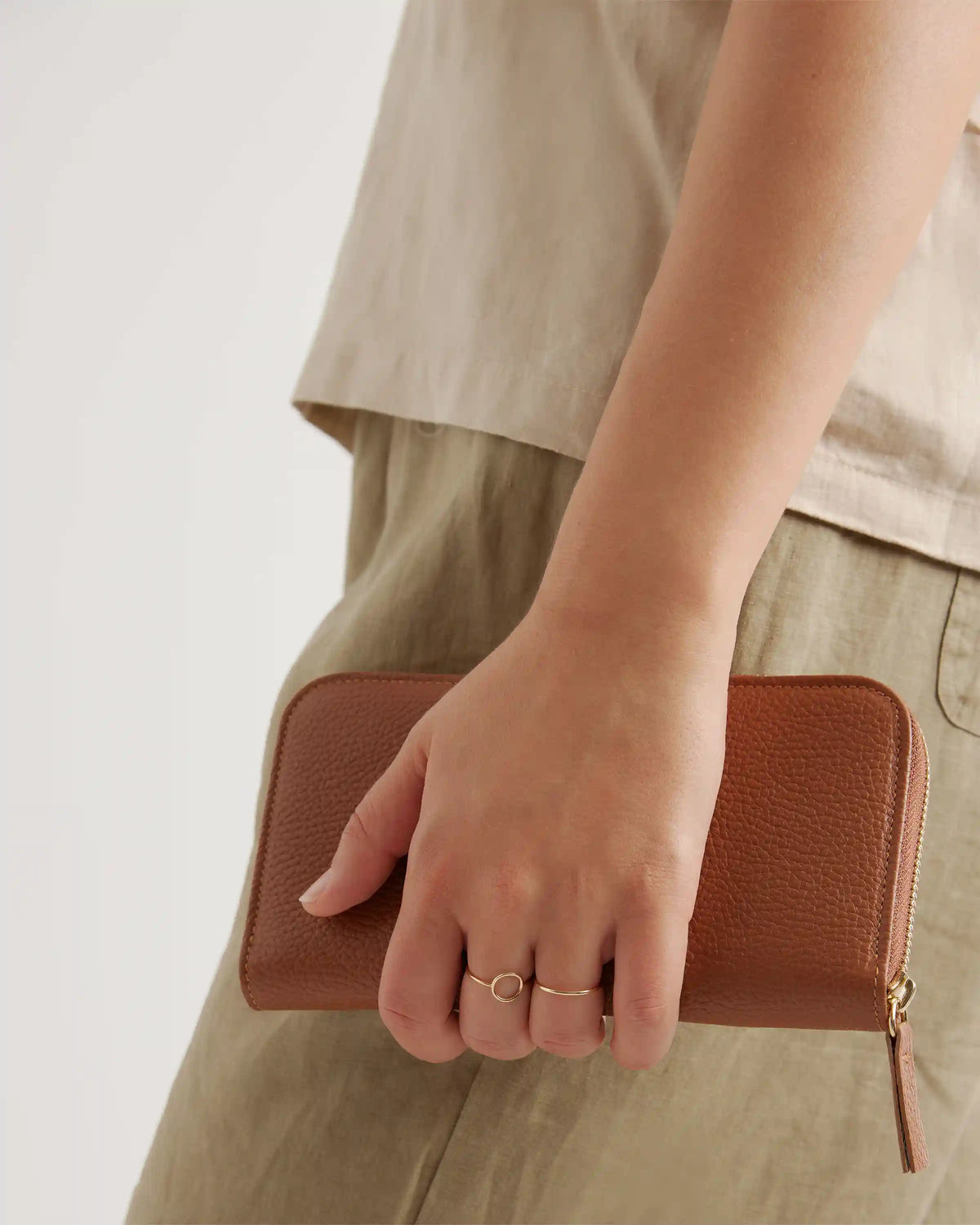 Italian Pebbled Leather Continental Wallet