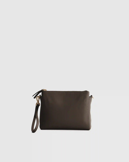 Italian Leather Triple Compartment Crossbody