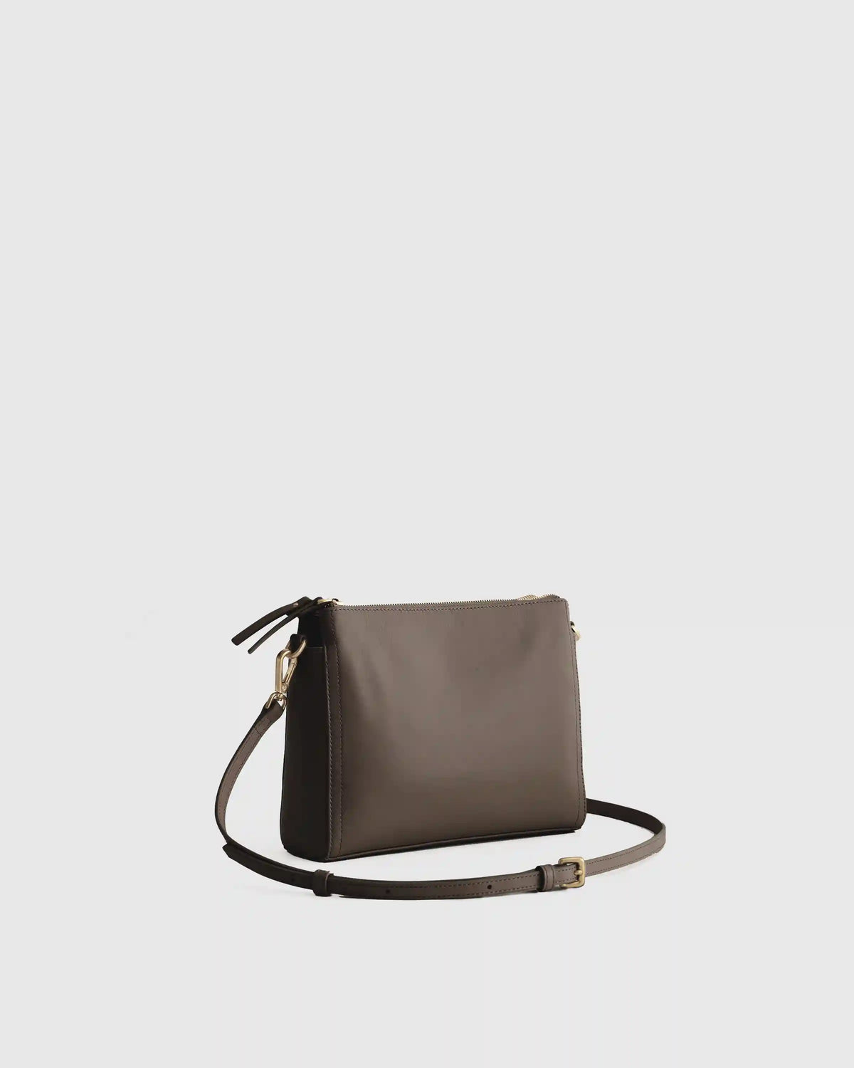 Italian Leather Triple Compartment Crossbody