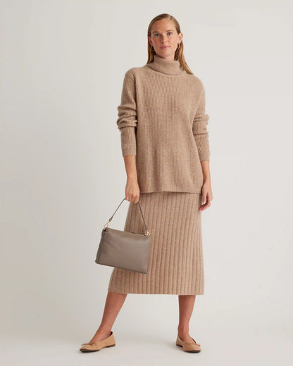 Italian Leather Triple Compartment Crossbody