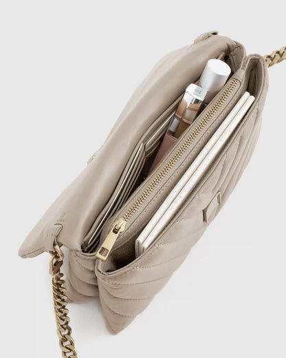 Italian Leather Quilted Wallet Crossbody