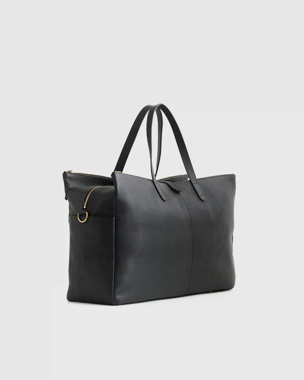 Italian Leather Triple Compartment Weekender