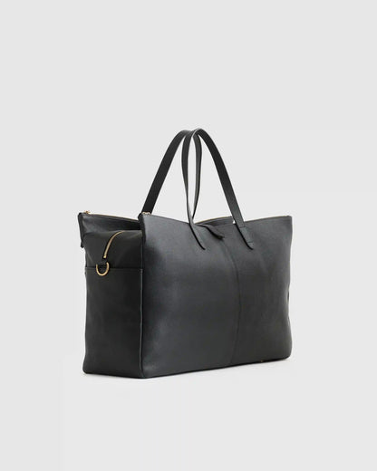 Italian Leather Triple Compartment Weekender
