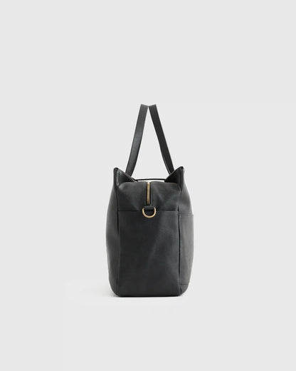 Italian Leather Triple Compartment Weekender