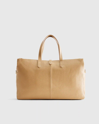 Italian Leather Triple Compartment Weekender