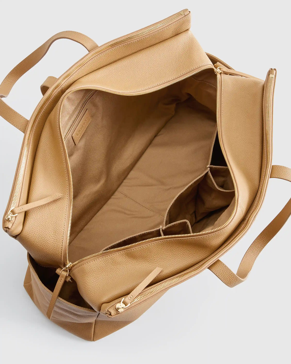Italian Leather Triple Compartment Weekender