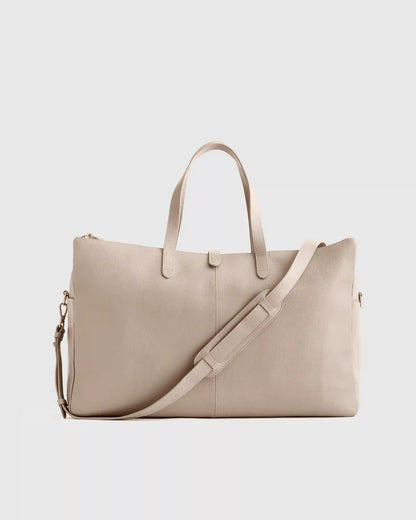 Italian Leather Triple Compartment Weekender
