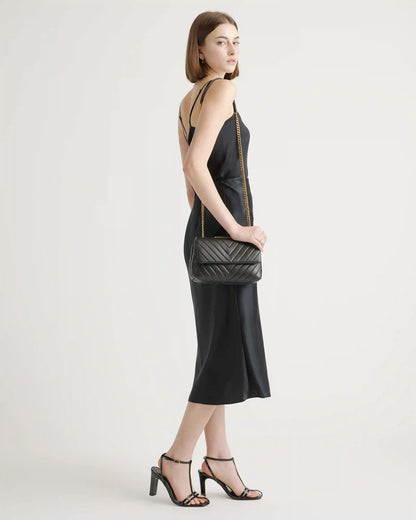 Italian Leather Quilted Convertible Crossbody