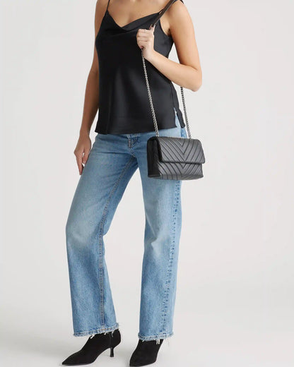 Italian Leather Quilted Convertible Crossbody