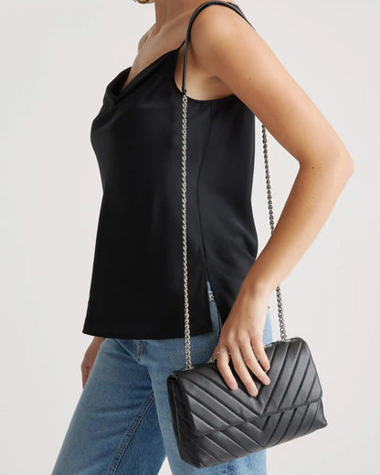 Italian Leather Quilted Convertible Crossbody