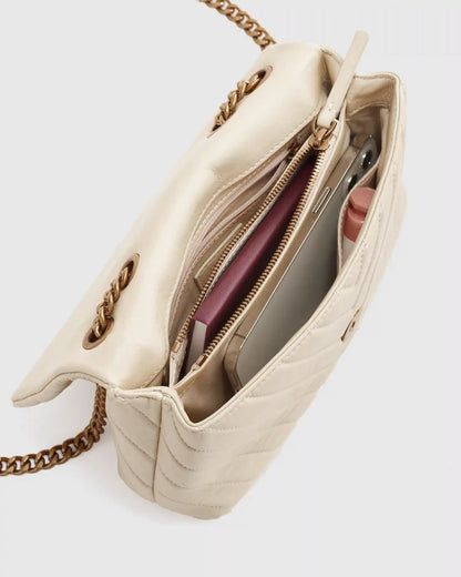 Italian Leather Quilted Convertible Crossbody