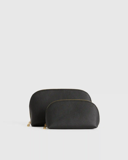 Italian Leather Pouch Travel Set