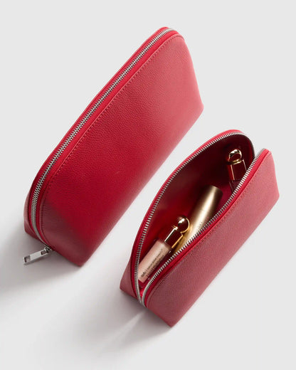 Italian Leather Pouch Travel Set