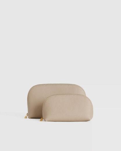 Italian Leather Pouch Travel Set