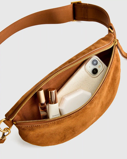 Quinn Suede Sling Bag