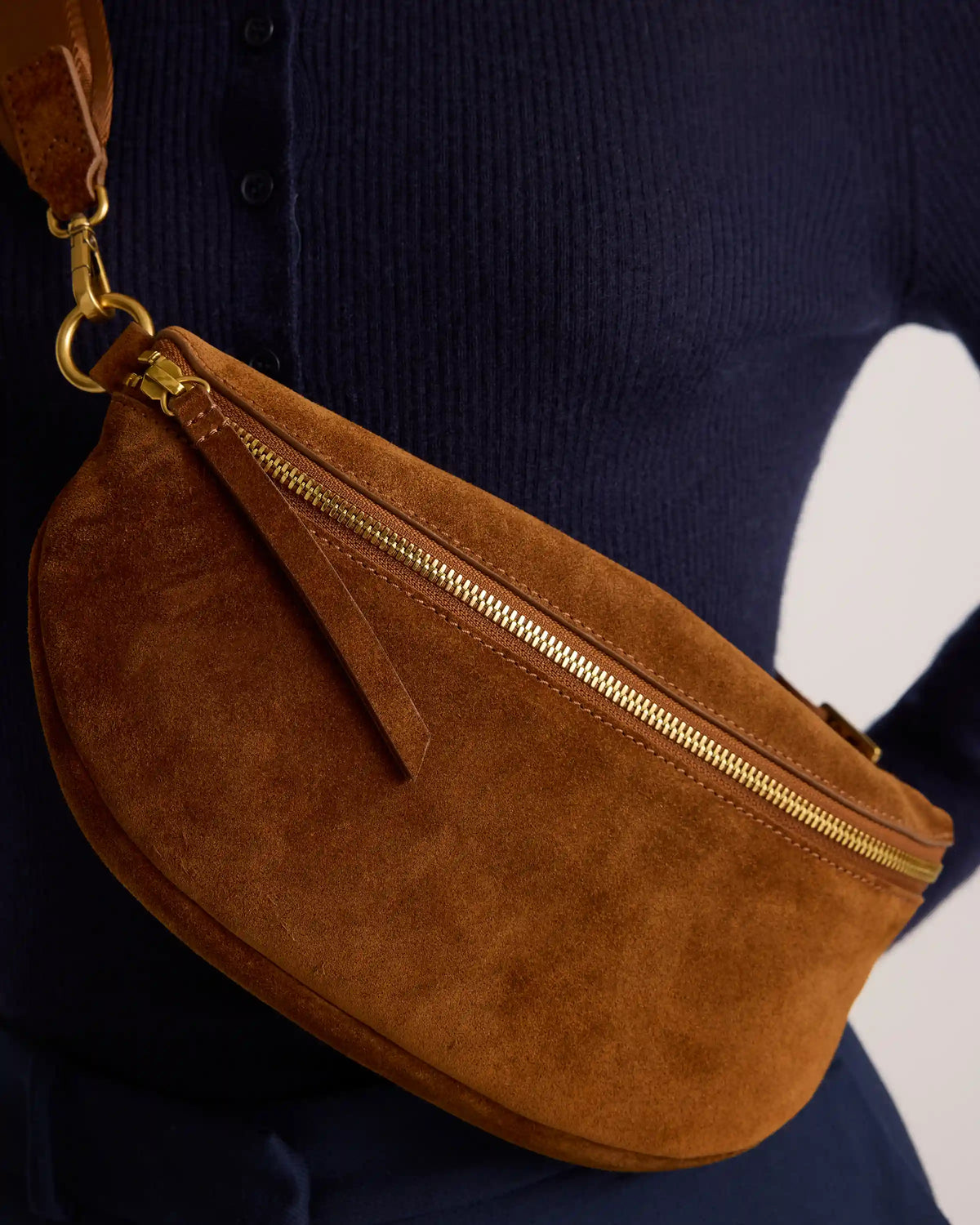 Quinn Suede Sling Bag