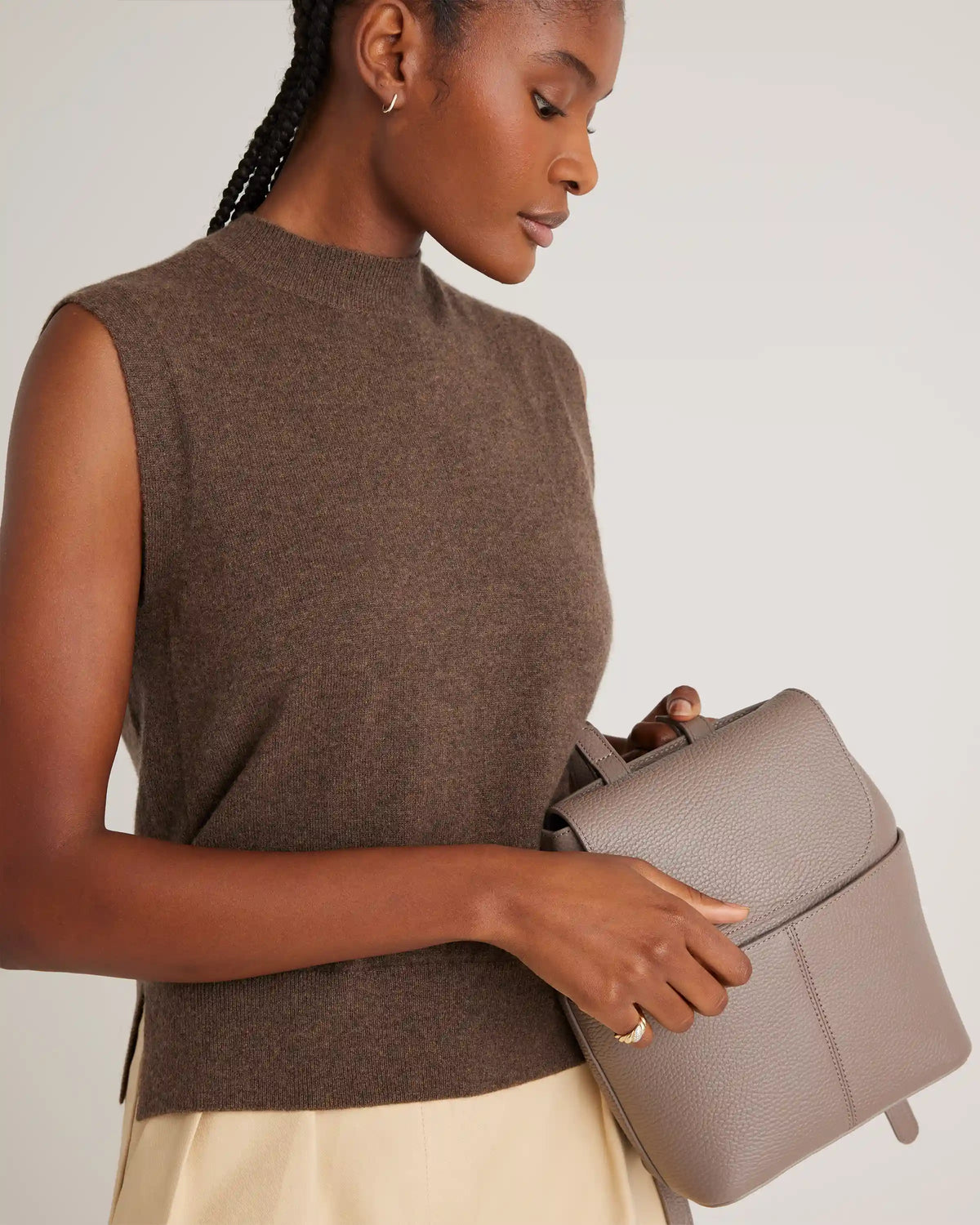 Italian Leather Small Backpack