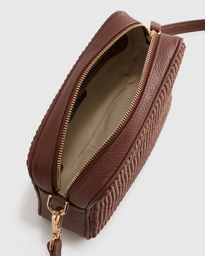Gemma Raffia & Leather Crossbody