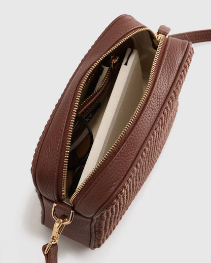 Gemma Raffia & Leather Crossbody