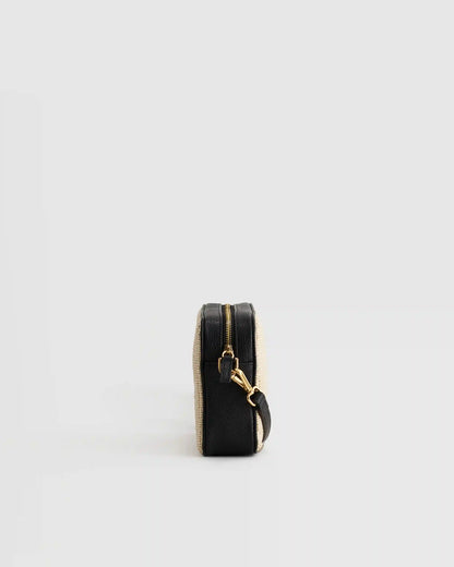 Gemma Raffia & Leather Crossbody