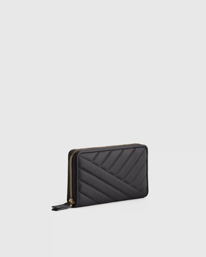 Italian Leather Quilted Continental Wallet